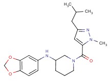 N-1,3-benzodioxol-5-yl-1-[(3-isobutyl-1-methyl-1H-pyrazol-5-yl)carbonyl]-3-piperidinamine