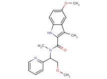 5-methoxy-N-(2-methoxy-1-pyridin-2-ylethyl)-N,3-dimethyl-1H-indole-2-carboxamide