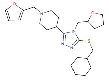 4-[5-[(cyclohexylmethyl)thio]-4-(tetrahydro-2-furanylmethyl)-4H-1,2,4-triazol-3-yl]-1-(2-furylmethyl)piperidine