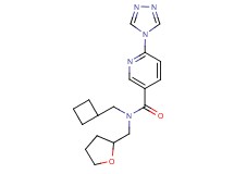 N-(cyclobutylmethyl)-N-(tetrahydrofuran-2-ylmethyl)-6-(4H-1,2,4-triazol-4-yl)nicotinamide