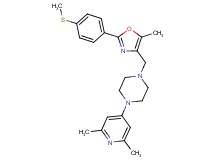 1-(2,6-dimethyl-4-pyridinyl)-4-({5-methyl-2-[4-(methylthio)phenyl]-1,3-oxazol-4-yl}methyl)piperazine