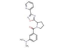 N,N-dimethyl-3-({2-[3-(2-pyridinyl)-1,2,4-oxadiazol-5-yl]-1-pyrrolidinyl}carbonyl)aniline