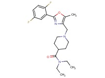 1-{[2-(2,5-difluorophenyl)-5-methyl-1,3-oxazol-4-yl]methyl}-N,N-diethyl-4-piperidinecarboxamide