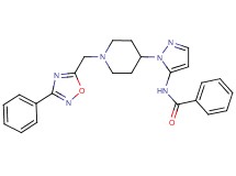 N-(1-{1-[(3-phenyl-1,2,4-oxadiazol-5-yl)methyl]-4-piperidinyl}-1H-pyrazol-5-yl)benzamide