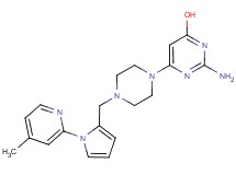 2-amino-6-(4-{[1-(4-methylpyridin-2-yl)-1H-pyrrol-2-yl]methyl}piperazin-1-yl)pyrimidin-4-ol