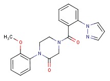 1-(2-methoxyphenyl)-4-[2-(1H-pyrazol-1-yl)benzoyl]-2-piperazinone