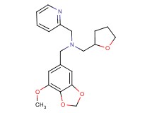 1-(7-methoxy-1,3-benzodioxol-5-yl)-N-(pyridin-2-ylmethyl)-N-(tetrahydrofuran-2-ylmethyl)methanamine