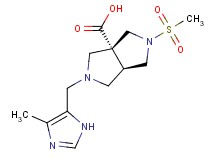 (3aR*,6aR*)-2-[(4-methyl-1H-imidazol-5-yl)methyl]-5-(methylsulfonyl)hexahydropyrrolo[3,4-c]pyrrole-3a(1H)-carboxylic acid