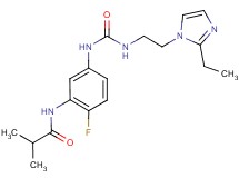 N-{5-[({[2-(2-ethyl-1H-imidazol-1-yl)ethyl]amino}carbonyl)amino]-2-fluorophenyl}-2-methylpropanamide