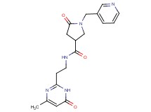 N-[2-(4-methyl-6-oxo-1,6-dihydro-2-pyrimidinyl)ethyl]-5-oxo-1-(3-pyridinylmethyl)-3-pyrrolidinecarboxamide