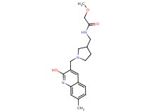 N-({1-[(2-hydroxy-7-methylquinolin-3-yl)methyl]pyrrolidin-3-yl}methyl)-2-methoxyacetamide