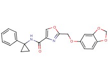 2-[(1,3-benzodioxol-5-yloxy)methyl]-N-(1-phenylcyclopropyl)-1,3-oxazole-4-carboxamide