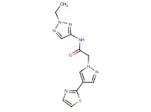 N-(2-ethyl-2H-1,2,3-triazol-4-yl)-2-[4-(1,3-thiazol-2-yl)-1H-pyrazol-1-yl]acetamide