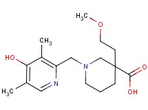1-[(4-hydroxy-3,5-dimethyl-2-pyridinyl)methyl]-3-(2-methoxyethyl)-3-piperidinecarboxylic acid