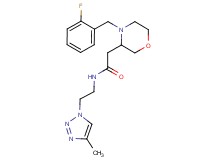 2-[4-(2-fluorobenzyl)-3-morpholinyl]-N-[2-(4-methyl-1H-1,2,3-triazol-1-yl)ethyl]acetamide
