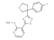 3-{3-[3-(4-fluorophenyl)tetrahydro-3-furanyl]-1,2,4-oxadiazol-5-yl}-2-methoxypyridine