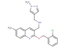 ({2-[(2-chlorobenzyl)oxy]-6-methyl-3-quinolinyl}methyl)[(1-methyl-1H-pyrazol-4-yl)methyl]amine