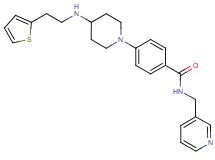 N-(3-pyridinylmethyl)-4-(4-{[2-(2-thienyl)ethyl]amino}-1-piperidinyl)benzamide