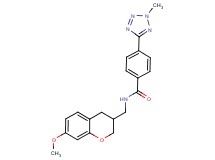 N-[(7-methoxy-3,4-dihydro-2H-chromen-3-yl)methyl]-4-(2-methyl-2H-tetrazol-5-yl)benzamide