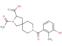 2-acetyl-8-(3-hydroxy-2-methylbenzoyl)-2,8-diazaspiro[4.5]decane-3-carboxylic acid