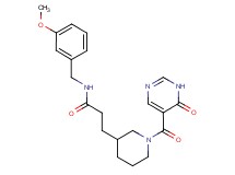 N-(3-methoxybenzyl)-3-{1-[(6-oxo-1,6-dihydropyrimidin-5-yl)carbonyl]piperidin-3-yl}propanamide