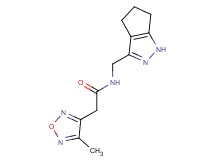 2-(4-methyl-1,2,5-oxadiazol-3-yl)-N-(1,4,5,6-tetrahydrocyclopenta[c]pyrazol-3-ylmethyl)acetamide