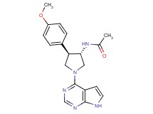 N-[(3S*,4R*)-4-(4-methoxyphenyl)-1-(7H-pyrrolo[2,3-d]pyrimidin-4-yl)-3-pyrrolidinyl]acetamide