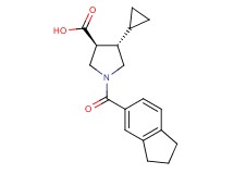 (3S*,4S*)-4-cyclopropyl-1-(2,3-dihydro-1H-inden-5-ylcarbonyl)-3-pyrrolidinecarboxylic acid