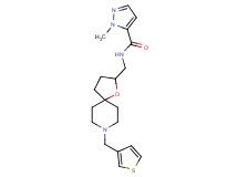 1-methyl-N-{[8-(3-thienylmethyl)-1-oxa-8-azaspiro[4.5]dec-2-yl]methyl}-1H-pyrazole-5-carboxamide