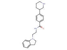 N-[2-(2,3-dihydro-1H-indol-1-yl)ethyl]-4-piperidin-3-ylbenzamide