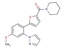1-{5-[4-methoxy-2-(1H-pyrazol-1-yl)phenyl]-2-furoyl}piperidine