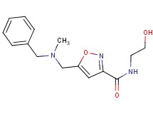 5-{[benzyl(methyl)amino]methyl}-N-(2-hydroxyethyl)isoxazole-3-carboxamide
