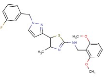 N-(2,6-dimethoxybenzyl)-5-[1-(3-fluorobenzyl)-1H-pyrazol-3-yl]-4-methyl-1,3-thiazol-2-amine