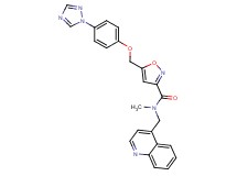 N-methyl-N-(4-quinolinylmethyl)-5-{[4-(1H-1,2,4-triazol-1-yl)phenoxy]methyl}-3-isoxazolecarboxamide