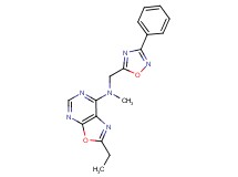 2-ethyl-N-methyl-N-[(3-phenyl-1,2,4-oxadiazol-5-yl)methyl][1,3]oxazolo[5,4-d]pyrimidin-7-amine