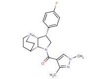 (3R*,3aR*,7aR*)-1-[(1,3-dimethyl-1H-pyrazol-4-yl)carbonyl]-3-(4-fluorophenyl)octahydro-4,7-ethanopyrrolo[3,2-b]pyridine