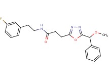 N-[2-(3-fluorophenyl)ethyl]-3-{5-[methoxy(phenyl)methyl]-1,3,4-oxadiazol-2-yl}propanamide
