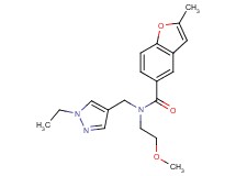 N-[(1-ethyl-1H-pyrazol-4-yl)methyl]-N-(2-methoxyethyl)-2-methyl-1-benzofuran-5-carboxamide
