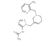 N-[1-({1-[(3-methylpyridin-2-yl)methyl]-1,2,5,6-tetrahydropyridin-3-yl}methyl)-1H-pyrazol-5-yl]acetamide