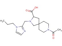 8-acetyl-2-[(1-propyl-1H-imidazol-2-yl)methyl]-2,8-diazaspiro[4.5]decane-3-carboxylic acid