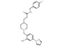 N-(4-fluorobenzyl)-3-{1-[2-methyl-4-(1H-pyrazol-1-yl)benzyl]-4-piperidinyl}propanamide