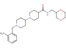 N-(1,4-dioxan-2-ylmethyl)-1'-(2-methylbenzyl)-1,4'-bipiperidine-4-carboxamide