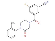 3-fluoro-5-{[4-(2-methylphenyl)-3-oxo-1-piperazinyl]carbonyl}benzonitrile