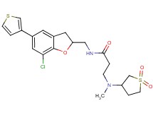 N~1~-{[7-chloro-5-(3-thienyl)-2,3-dihydro-1-benzofuran-2-yl]methyl}-N~3~-(1,1-dioxidotetrahydro-3-thienyl)-N~3~-methyl-beta-alaninamide