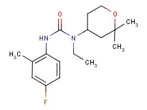N-(2,2-dimethyltetrahydro-2H-pyran-4-yl)-N-ethyl-N'-(4-fluoro-2-methylphenyl)urea