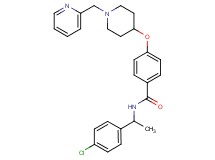 N-[1-(4-chlorophenyl)ethyl]-4-{[1-(2-pyridinylmethyl)-4-piperidinyl]oxy}benzamide