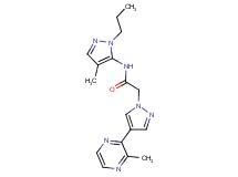 N-(4-methyl-1-propyl-1H-pyrazol-5-yl)-2-[4-(3-methylpyrazin-2-yl)-1H-pyrazol-1-yl]acetamide