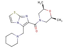 6-{[(2R*,6S*)-2,6-dimethylmorpholin-4-yl]carbonyl}-5-(piperidin-1-ylmethyl)imidazo[2,1-b][1,3]thiazole