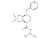 (4aS*,7aR*)-N-isopropyl-4-(4-pyridinylmethyl)hexahydrothieno[3,4-b]pyrazine-1(2H)-carboxamide 6,6-dioxide