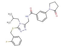 N-({5-[(2-fluorobenzyl)thio]-4-isobutyl-4H-1,2,4-triazol-3-yl}methyl)-3-(2-oxo-1-pyrrolidinyl)benzamide